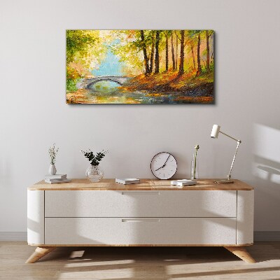 Tablou canvas Pod în pădurea de toamnă