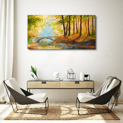 Tablou canvas Pod în pădurea de toamnă