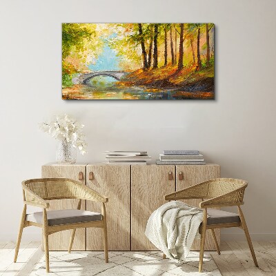 Tablou canvas Pod în pădurea de toamnă
