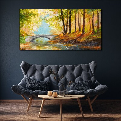 Tablou canvas Pod în pădurea de toamnă