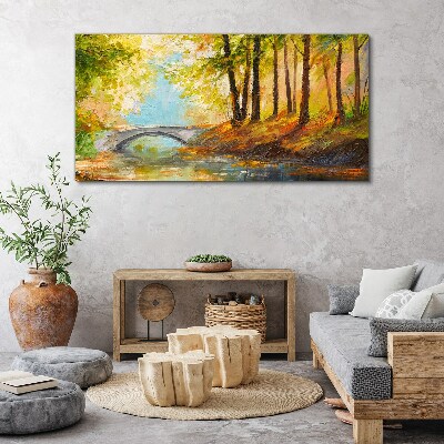 Tablou canvas Pod în pădurea de toamnă