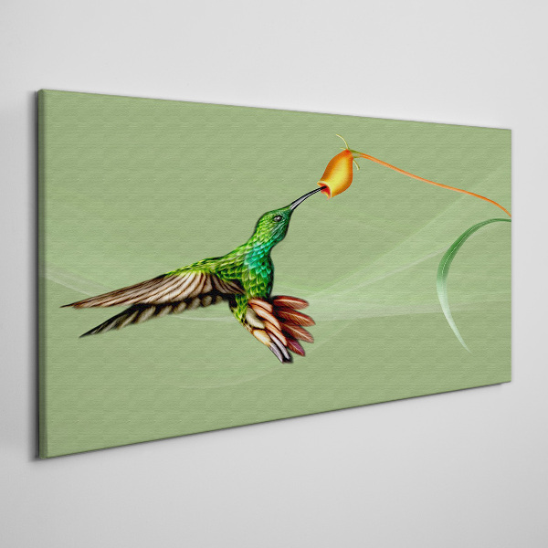 Tablou canvas Pasăre colibri la o floare
