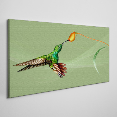 Tablou canvas Pasăre colibri la o floare