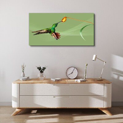 Tablou canvas Pasăre colibri la o floare