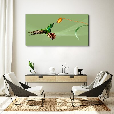 Tablou canvas Pasăre colibri la o floare