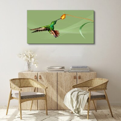 Tablou canvas Pasăre colibri la o floare
