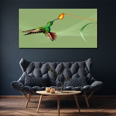 Tablou canvas Pasăre colibri la o floare