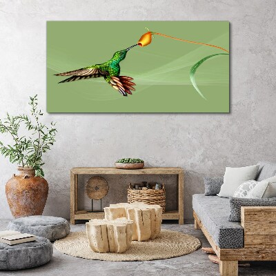 Tablou canvas Pasăre colibri la o floare