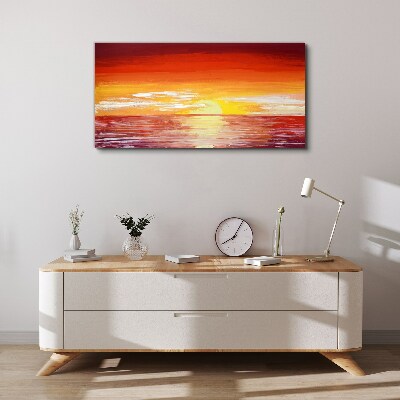 Tablou canvas Apus peste mare