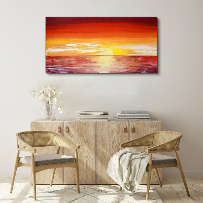 Tablou canvas Apus peste mare