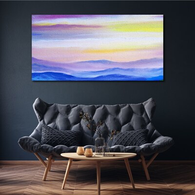 Tablou canvas Peisaj de dimineață în nuanțe pastelate