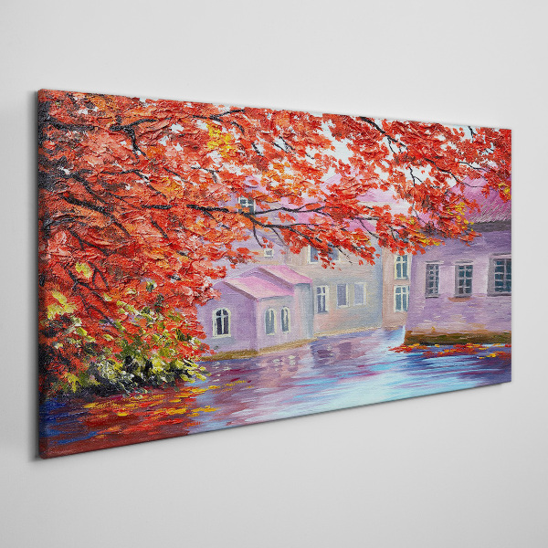 Tablou canvas Reflecții de toamnă pe apă