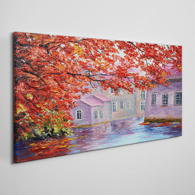 Tablou canvas Reflecții de toamnă pe apă