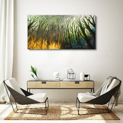 Tablou canvas Pădurea în flăcări