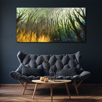 Tablou canvas Pădurea în flăcări