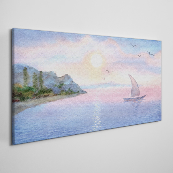 Tablou canvas Un peisaj liniștit la apus de soare