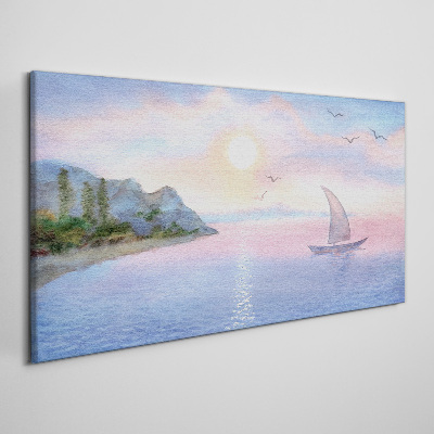 Tablou canvas Un peisaj liniștit la apus de soare