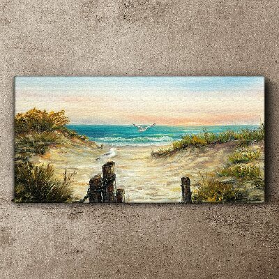 Tablou canvas Peisajul litoralului dimineața