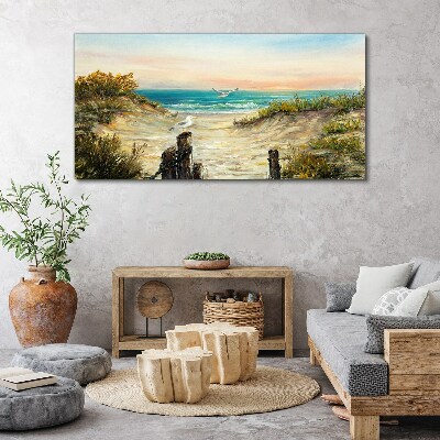 Tablou canvas Peisajul litoralului dimineața