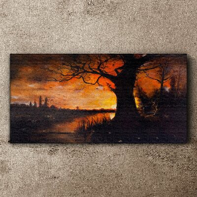 Tablou canvas Ora de aur la lac