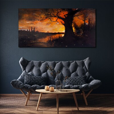 Tablou canvas Ora de aur la lac