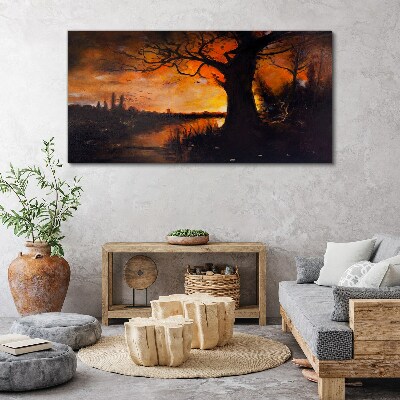 Tablou canvas Ora de aur la lac