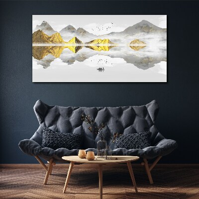 Tablou canvas Abstracția lacului de munte