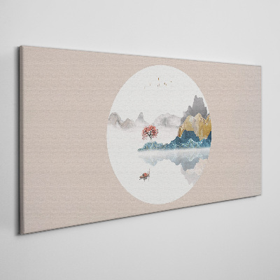 Tablou canvas Un peisaj liniștit în cerc