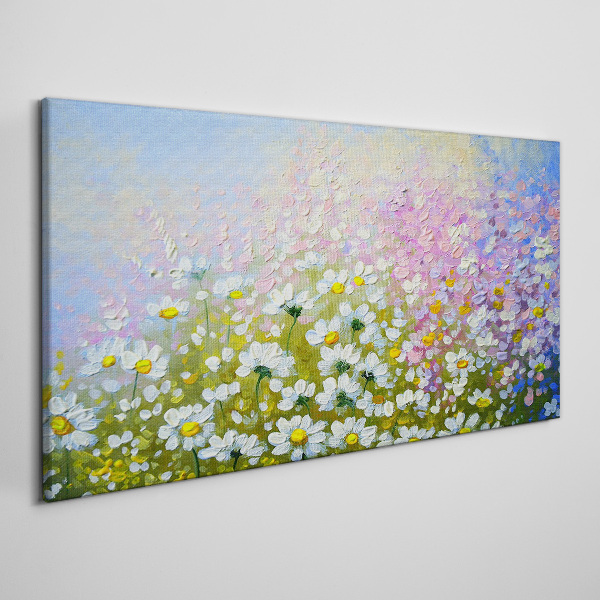 Tablou canvas Peisaj floral in culori pastelate