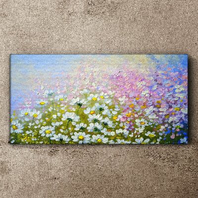 Tablou canvas Peisaj floral in culori pastelate