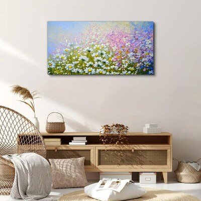 Tablou canvas Peisaj floral in culori pastelate