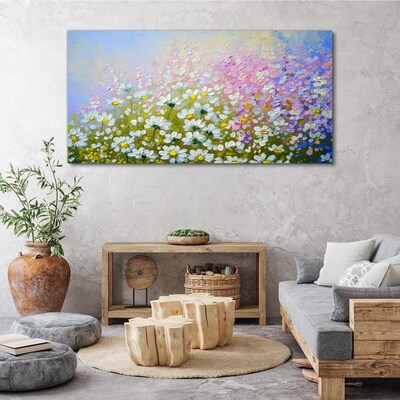 Tablou canvas Peisaj floral in culori pastelate