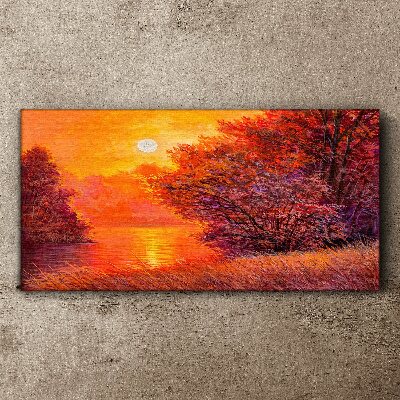 Tablou canvas Ora de aur la lac