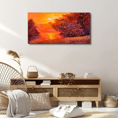 Tablou canvas Ora de aur la lac