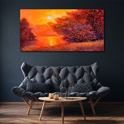 Tablou canvas Ora de aur la lac