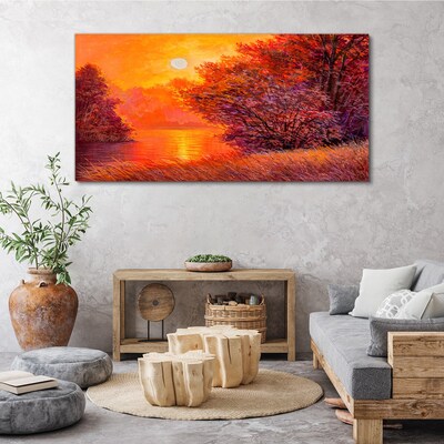 Tablou canvas Ora de aur la lac