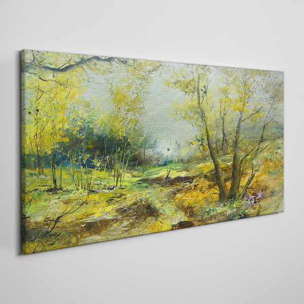 Tablou canvas Peisaj de primăvară cu copaci