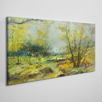 Tablou canvas Peisaj de primăvară cu copaci