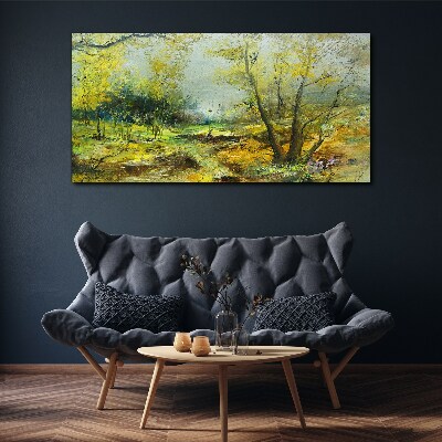 Tablou canvas Peisaj de primăvară cu copaci