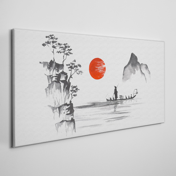 Tablou canvas O dimineață liniștită lângă râu