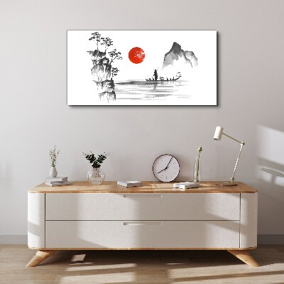 Tablou canvas O dimineață liniștită lângă râu