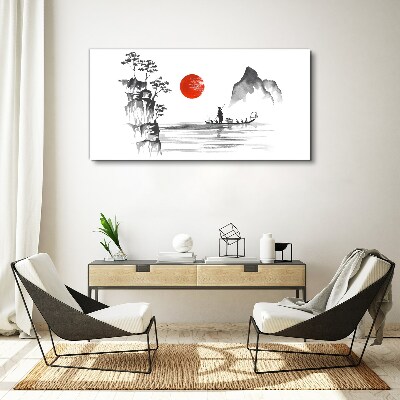 Tablou canvas O dimineață liniștită lângă râu