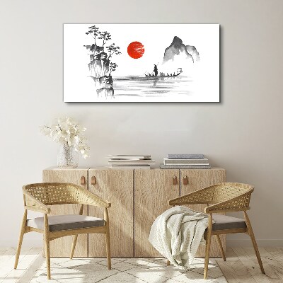 Tablou canvas O dimineață liniștită lângă râu