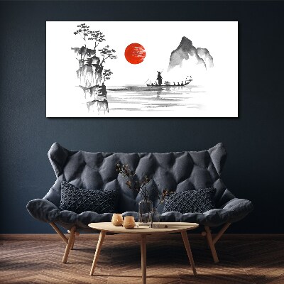 Tablou canvas O dimineață liniștită lângă râu