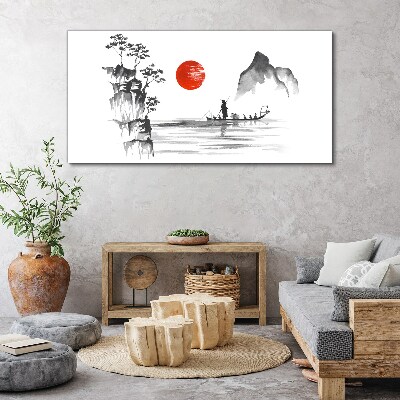Tablou canvas O dimineață liniștită lângă râu