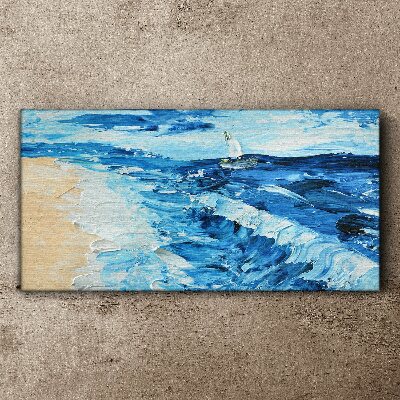 Tablou canvas Marea calmă cu o barcă cu pânze