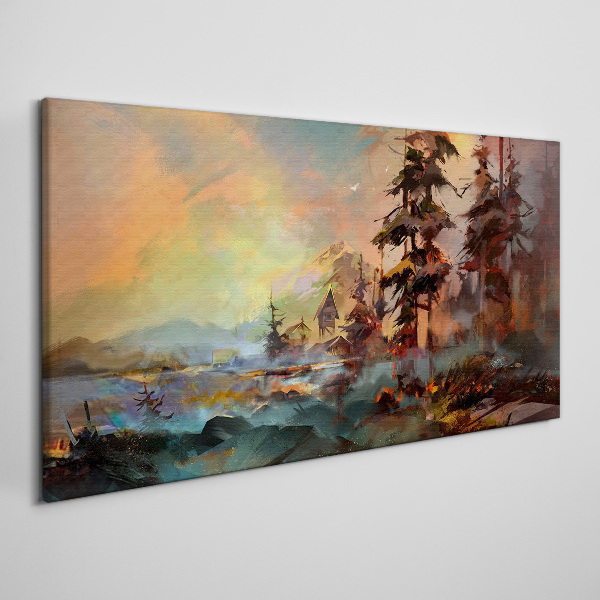Tablou canvas Peisaj de munte misterios