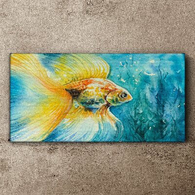 Tablou canvas Aquarelle Goldfish Apa