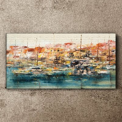 Tablou canvas Peisaje portuare în culori pastelate