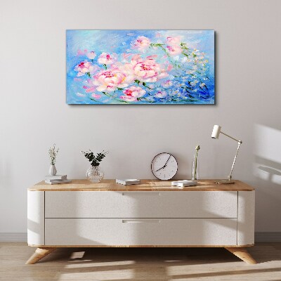 Tablou canvas Armonie florală în albastru